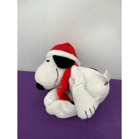 Peanut Snoopy Dog Holiday Hat Scarf 12 Inches Plush Stuffed Animal Sweeker - Picture 5 of 9